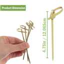 4.75" Bamboo Knot Picks -Pack of 600ct- Appetizer, Cocktails and Sandwich Toothpicks
