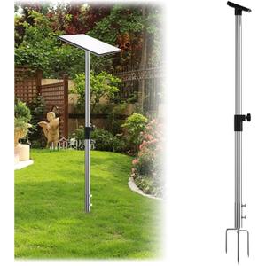 Starlink Mini Ground Pole Mount - Heavy Duty Stainless Steel Ground Stand - Adjustable Height (Up to 4.6ft) - Pipe Adapter Included