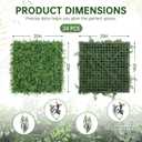 20"x20" (24 Pieces) Artificial Green Boxwood Hedge Screen Panels | UV-Protected Privacy Screen Panel, Faux Grass Wall, Indoor Outdoor Green Covering, Patio/Balcony/Garden/Backyard Art Decor
