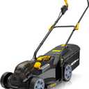 14" Cordless Lawn Mower Compatible with Dewalt 20V MAX Battery | 2-in-1 Brushless Electric Lawn Mower for Small Yards, Push Mowers with 5-Position Height Adjustment, Black (Tool Only)