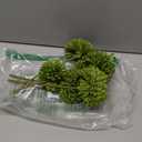 Rowfad 12 Pcs Artificial Chrysanthemums Flowers Green Flowers Silk Fake Mums Flowers for St Patricks Day Outdoor Wedding Table Centerpiece Home Decor (12, Green)