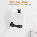 2 x KPW Toilet Paper Holder, Wall Mounted Toilet Roll Holder for Bathroom, Washroom and RV, Matte Black Paper Towel Holder 2 Pack