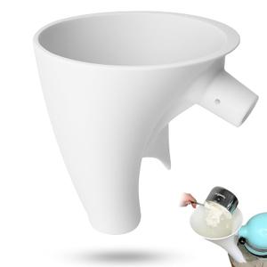 2 x Flour Funnel for Kitchen Aid Mixer Attachment, No Spill Kitchen Aid Stand Mixer Funnel Pouring Chute, Fits Tilt-Head 4.55 Qt (KSM150),Ingredient Pour Spout for Bowl Lift and Tilt