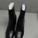 Caradise Womens High Chunky Heeled Boots Zip Up Square Toe Ankle Booties (8, Black)