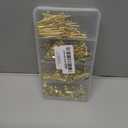 184 Pieces Picture Hanging Kit, 20lb, 30lb, and 50lb Picture Hangers, Metal Picture Hanging Hooks with Nails, on Drywall, Wooden Wall(Gold)