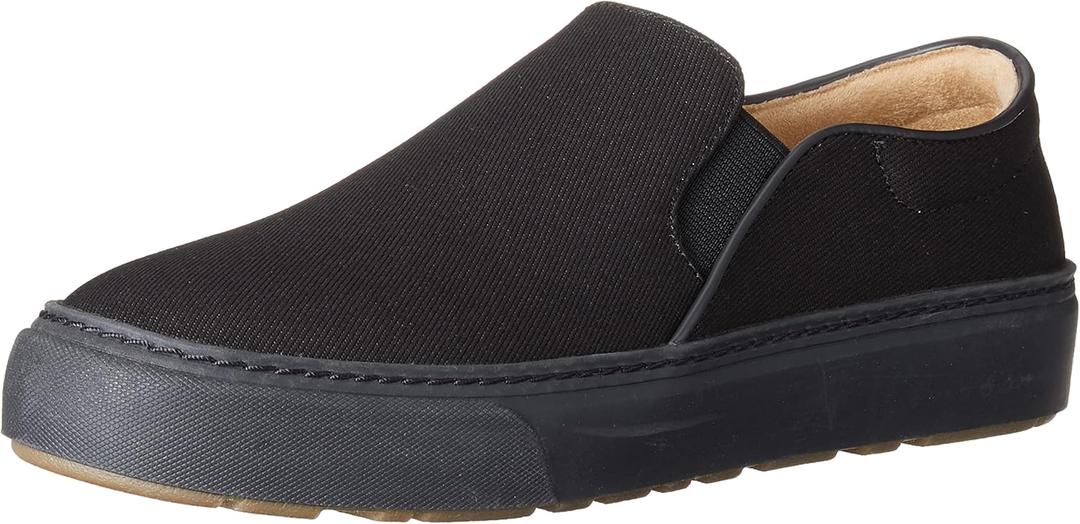 Amazon Essentials Women's Comfortable Slip-on Sneakers (12, Black)