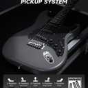 DONNER DST-80 Electric Guitar 39 Beginner Electric Guitar Kit with Amp, Classic SSS Pickup Complete with Gig Bag, Tuner, Capo, Strap, Picks, and Free Online Lessons
