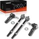 A-Premium Set of 4, Front Inner Outer Tie Rod End Kit, Compatible with Jeep WK Series Grand Cherokee 2005-2010, XK Series Commander 2008-2010