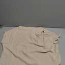 CHICME Off Shoulder Tops for Women Summer Skew Neck Blouse Adjustable Drawstring Sleeve Loose Fit Casual Top (Beige, L)