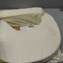 My Brest Friend Super Deluxe Nursing Pillow  Extra Soft Breastfeeding Support Pillow with Plush Slipcover, Firm Flat Cushion, Wrap-Around Adjustable Fit & Back Panel  Soft Sand