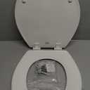 Bemis 500EC Durable Wood Toilet Seat with Easy Clean Hinges, Made in USA, Round, White