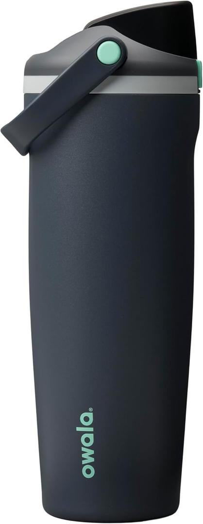 Owala FreeSip Sway Insulated Stainless Steel Water Bottle with TwoWay Spout, BuiltIn Straw and Bucket Handle, Made for Travel, School, and Sports, 30oz, BPA Free, Leak Proof, Foggy Tide