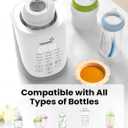 GROWNSY Nutri Bottle Warmer with Innovative Auto-Lift Feature, 10-in-1 Fast Baby Bottle Warmer with Night Light, Retain Nutrients Milk Warmer for Breastmilk&Formula (Grey)