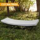 CYMULA Camping Cot Mattress 2in Memory Foam Sleeping Pad,Soft Warm Non-Slip Camping Mattress Topper with Retaining for Adults,Portable Roll up Pad for Travel(75 x30)only Mattress (Grey)