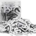 Decorative Magnetic EVA Alphabet Letters/Arabic Numerals for Refrigerator/White Board (117pcs Letters White)