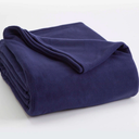 Vellux King Cozy Lightweight Microfleece Bed Blanket Navy Blue #C758
