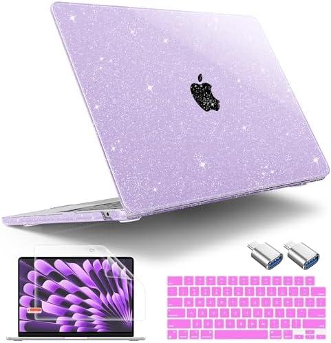 Tuiklol for 2026 2025 2024 2023 MacBook Air 15 inch Case Model M5 A3448 M4 A3241 M3 A3114 M2 A2941 Hard Shell Case with Keyboard Cover & Screen Protectorfor MacBook Air 15.3'' Cover,Clear Peach Fuzz