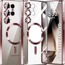 Hurgoer for Samsung Galaxy S22 Ultra Case.Soft TPU Electroplated Frame Cover with Clear Back.Drop Tested Protective Full Body Case.Thin Light SlimNot Magsafe (Rose Gold, S22 Ultra)