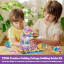 955 Pcs Friends Seaside Villa Building Set, Beach House Building Block Toys, STEM Creative Vacation Hut Brick Kit with Helicopter,Sailboat,Yacht,Birthday Gifts for Kids Girls Boys Age 6-12+