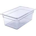 Carlisle Food Service Products 10203B07 StorPlus Full Size Polycarbonate Food Pan, 8" Deep, Clear