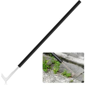 Hanaoyo 49.2 Long Handle Crack Weeder, 3 Adjustable Length Crevice Weeding Tool Manual Weeder Puller for Sidewalk, Paver, Wall Gaps, Lawn Yard Gardening Tool (Silver)