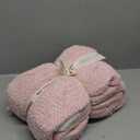 Snuggle Sac Buttery Pink Throw Blanket for Couch, Reversible Super Soft Knitted Blankets, Warm Cozy Knit Fuzzy Plush Lightweight Throws Dupes for Sofa, Bed, Picnic, Pink, 50 x 70 inches