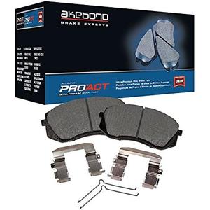 Akebono Ultra-Premium Ceramic Front Disc Brake Pads, GREY