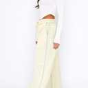 DISCIPBUSH Track Pants Women Sweatpants Lounge Pants (Beige, S)