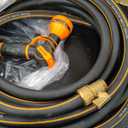 Giraffe Tools Garden Hose 49FT Lightweight Lay Flat Water Hose Kink Free Flexible Hose with 9 Spray Function NozzleBlack