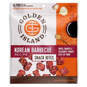 Golden Island Korean BBQ Pork Snack Bites, Specialty Meat Snack, Gluten Free with Korean Barbecue Seasoning, Good Source of Protein, Made with 6g of Protein Per Serving  2.85 oz