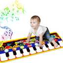 RenFox Baby Piano Mat with 25 Music Sounds, Kids Musical Playmat, Early Education Development Birthday Gift Music Toy for 1 2 3 Year Girls Boys, Piano Keyboard Touch Play Blanket for Child Toddlers