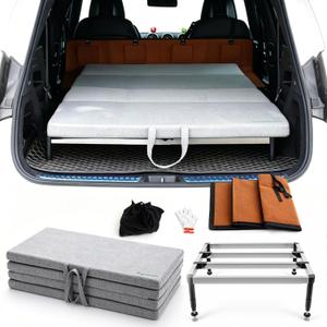 SUV Sleeping Foldable Foam Mattress with Adjustable Leveling Bracket Set
