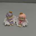1 Pair Angel Cake Topper Figurines Angel Prince Princess Sculpture Cake Decoration Christmas Desktop Ornaments Home Table Centerpieces Baby Shower Birthday Party Supplies