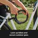 Master Lock Black Set Your Own Combination Bike Lock, Metal Cable Lock has a Weather Resistant Vinyl Coating for Outdoor Durability, 5 Feet Long, 8370D