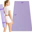 Extra Large Yoga Mat - 72"x35", 72"x48", 78"x57" - Wide TPE Exercise Mat for Home, Stretching, Couples & Family Workouts - 6-12mm Thick, Non-Slip & Waterproof - with Carry Bag and Straps (0.24" - 6mm)