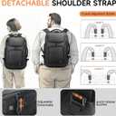Backpack for Men, Anti Theft Convertible Laptop Backpack with Wheels,50L Rfid Personal Item Wheeled Backpack for Travel Business Work, Black