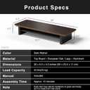 Amesoba Desk Stand Mini (Dark Walnut, Mini)