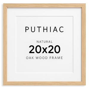 20x20 Oak Wood Picture Frames -20"x20" Poster Frames for Wall, 20x20 Picture Frame, 20 x 20 Picture Frames, 20 x 20 Frames for Wall (1 Pack, Beige)