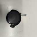 MroMax 1.97 inch Wheel Dia PP Swivel Caster Wheels Plastic 360 Degree 8mm x 15mm Threaded Stem Caster Twin Wheel 50mm for Office Chair Commodity Shelf Black Tone with Brake 1Pc