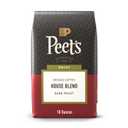 Peet's Coffee, Dark Roast Ground Coffee, Decaffeinated Arabica Coffee - Decaf House Blend 18 Ounce Bag (EXP 06/14/26)