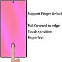 2 Pack Anti-Blue Privacy Tempered Glass for Samsung Galaxy S24 Ultra Mirror Anti-Spy Screen Protector Film Electroplated Gradient Colorful Support Finger Unlock 6.8 inch