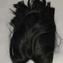 Matthia V Part Wig Synthetic Long Hair Straight Glueless Wigs for Black Women, No Leave Out V Part Wigs Upgrade U Part Wigs Clip in Thin Part Half Wigs for Black Women Natural Color 22 Inch(1B#)