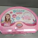 Little Princess Toddler Vanity Set, Portable Makeup Kits with Lights and Music & Real Mirror & Multiple Accessories, Best Birthday Christmas Festival Gift for Girls 3-7 Year Old Toddlers 1-3
