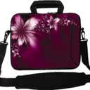 RICHEN 17 inch Laptop Shoulder Bag Carrying Case Computer PC Cover Pouch with Handle Fits 15.6/16/17/17.3/17.4 inch Laptop Notebook (16-17.3 inch, Flowers)