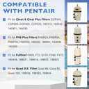 New Upgrade 190003 Tension Control Clamp Kit for Pentair Filter Band Clamp, Compatible with Pentair FNS Plus, Clean & Clear Plus, and Quad DE Series Ideal for Swimming Pool and Spa Cartridge Filters