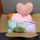 36 Pcs Sleepover Party Supplies for Girl Spa Slumber Birthday Favors Throw Blanket Pillow Eye Mask Headband Scrunchies (Solid Color,Macron Color)