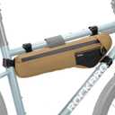 Bike Frame Bag - Waterproof & Anti-Slip 5-Point Straps Mount, Durable Ripstop Nylon with Hidden Cable Port for Hydration & Charging, Large