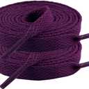47" Solid Color Flat Shoelaces for Sneakers Hiking Boots Running Shoes