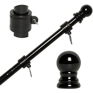 Amazon.com : NELXINJO Flag Pole Kit for House - 6FT Stainless Steel Residential or Commercial Outdoor Flagpole with 2 No-Tangle Ball Bearing Rings (Flagpole Without Bracket) : Patio, Lawn & Garden