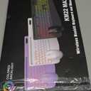 Wireless Keyboard and Mouse Combo - 9 Backlit Effects, RGB, Ergo Wrist Rest, Phone Holder, 2.4G Full Size, Rechargeable, Sleep Mode, KM22 MAX Quiet Set for Computer, PC, Laptop, Mac, Windows- SABLUTE (Classic Black)